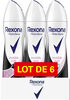 REXONA Déodorant Femme Spray Anti Transpirant Invisible Pure 200ml Lot de 6 - Produto