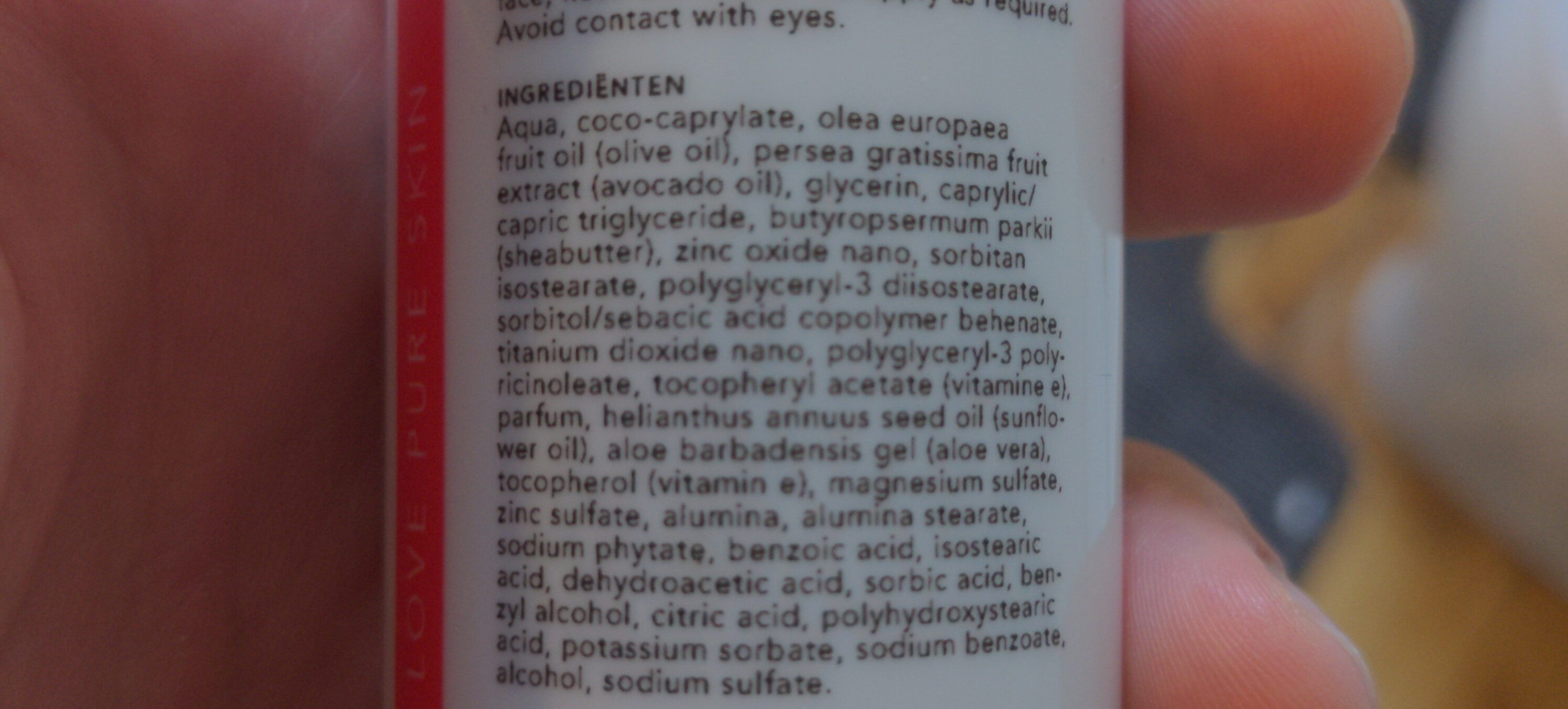 face cream - Ingredients - nl