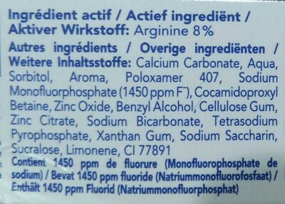 Dentifrice - Ingredients - fr