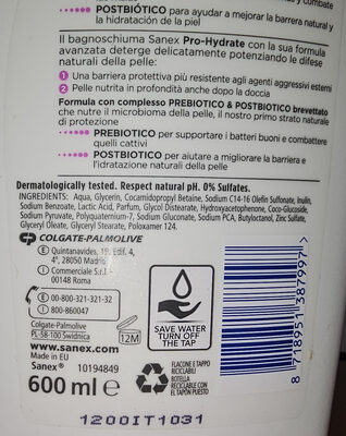 BiomeProtect Dermo Pro Hydrate - Ingrédients