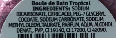 Boule de bain Tropical - Ingredients - fr