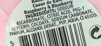 Coeur de Bain Raspberry & Blueberry - Ingredientes - fr