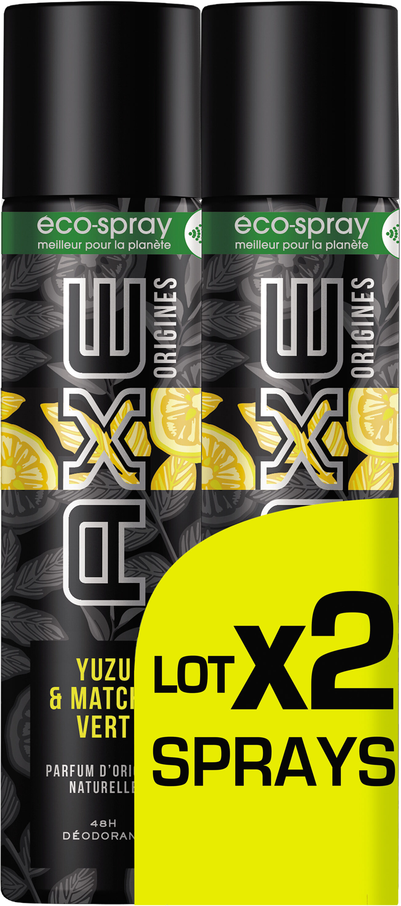 AXE Déodorant Éco-Spray Origines Yuzu & Matcha Vert Lot 2x85ml - Product - fr