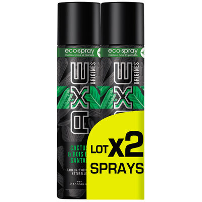 AXE Déodorant Homme Spray Origines Cactus Lot 2X75ml - 1