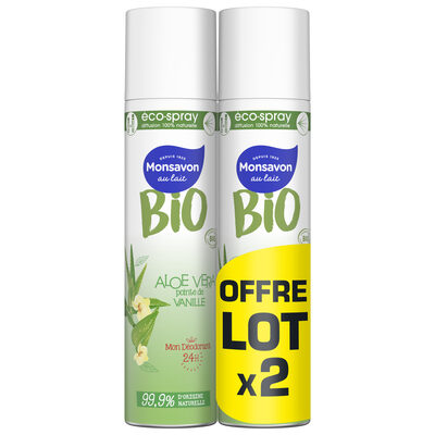 Monsavon BIO Déodorant Femme Spray Aloe Véra Vanille 2x75ml - 4