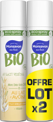 Monsavon Bio Déodorant Spray Lait d'Avoine Lot 2x75ml - Produit