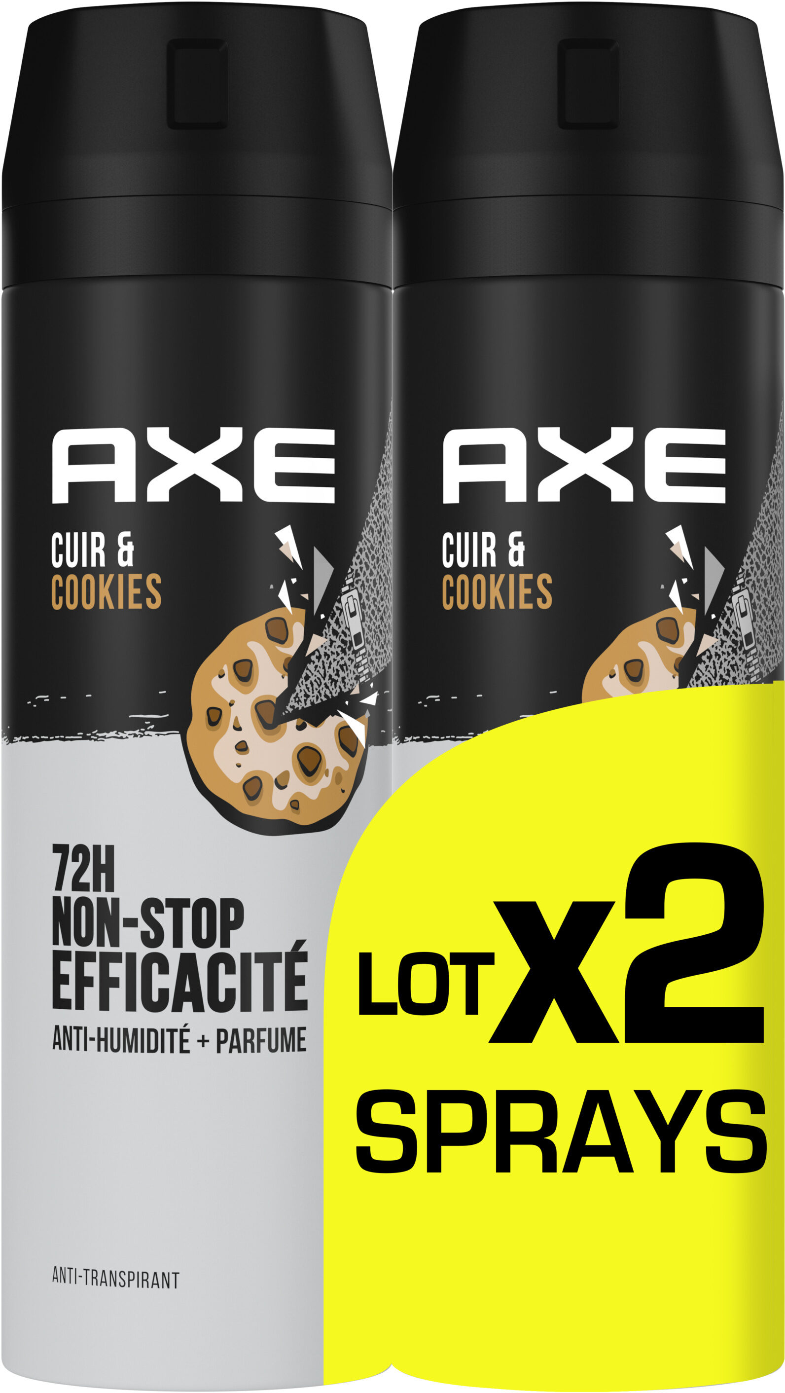AXE Anti-transpirant Homme Collision Cuir & Cookies 72h Lot 2x200ml - Tuote - fr