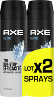 AXE Anti-Transpirant Homme Ice Cool 72h Anti-Humidité Lot 2x200ml - Produit - fr