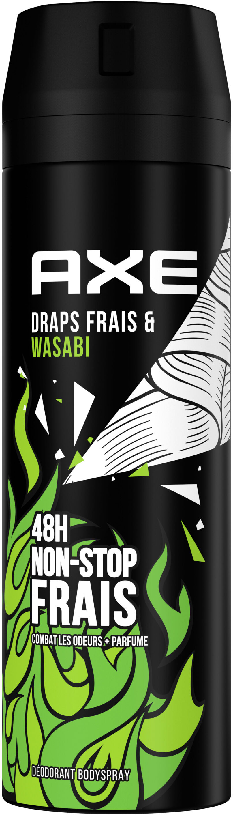 AXE Déodorant Homme Bodyspray Draps Frais & Wasabi 48h Non-Stop Frais - Product - fr