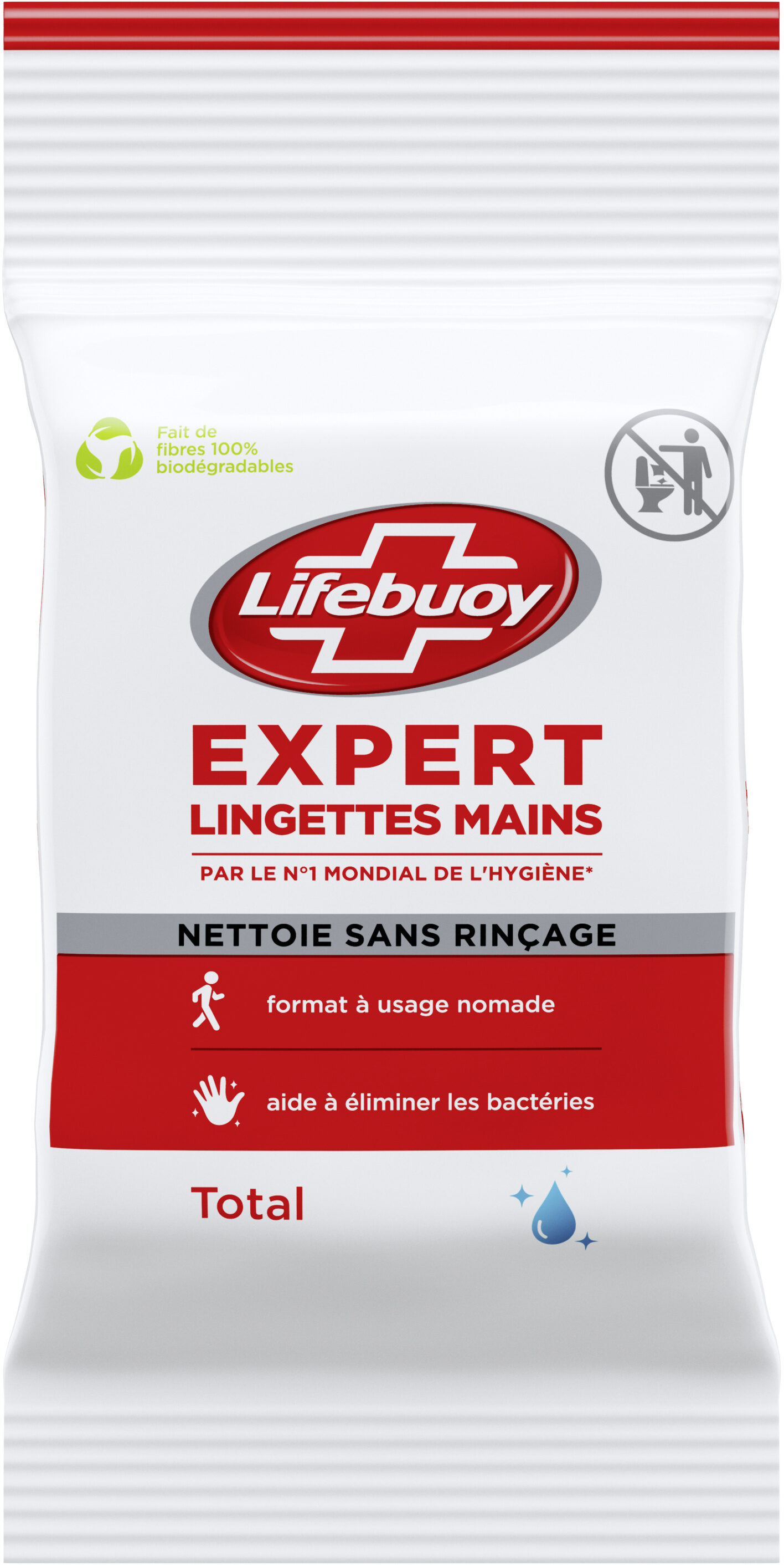 Lifebuoy Expert Lingettes Nettoyantes Mains x10 - Produit - fr