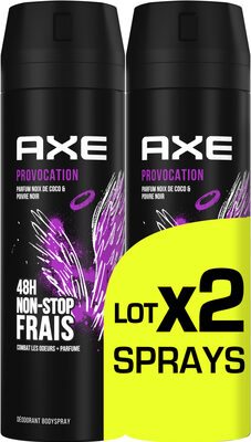 AXE Déodorant Bodyspray Homme Provocation 48h Non-Stop Frais Lot 2x200ml - Product - fr
