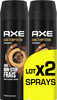 AXE Déodorant Bodyspray Homme Dark Temptation 48h Non-Stop Frais Lot 2x200ml - Produto