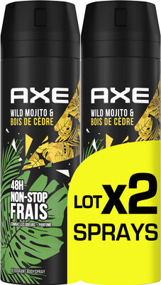 AXE Déodorant Bodyspray Homme Wild 48h Non-Stop Frais Lot 2x200ml - Product