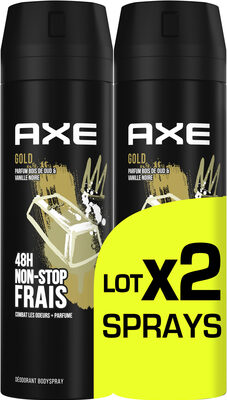 AXE Déodorant Homme Bodyspray Gold 48h Non-Stop Frais Lot 2x200ml - Produto - fr