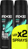 AXE Déodorant Bodyspray Homme Apollo 48h Non-Stop Frais Lot 2x200ml - Tuote