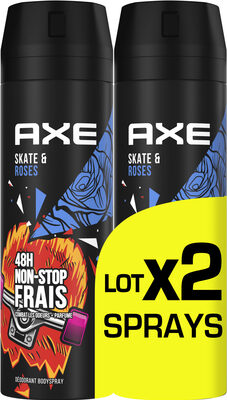 AXE Déodorant Bodyspray Homme Skate & Roses 48h Non-Stop Frais Lot 2x200ml - Product - fr