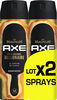 AXE Déodorant Homme Bodyspray Magnum Gold Caramel Billionaire 48h Non-Stop Frais 2x200ml - Tuote