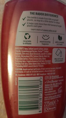 Radox strawberry and rasberry shower gel - 2