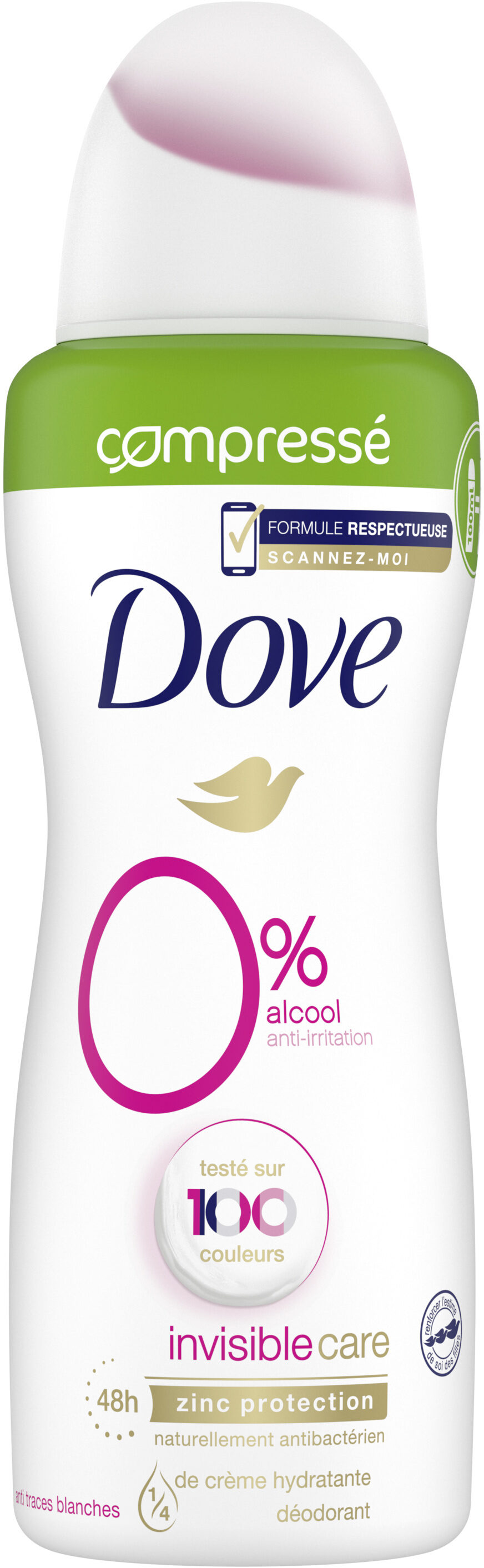 Dove Déodorant Spray Compressé Invisible Care 100ml - Product - fr