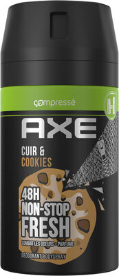 Axe Déodorant Homme Bodyspray Compressé Collision Cuir & Cookies 48h Frais 100ml - Tuote - fr