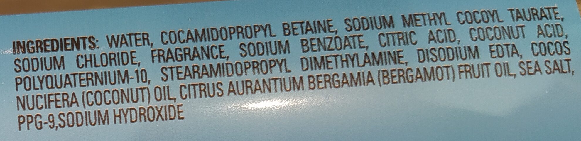 Sea Salt & Bergamot Shampoo - Ingredients - en