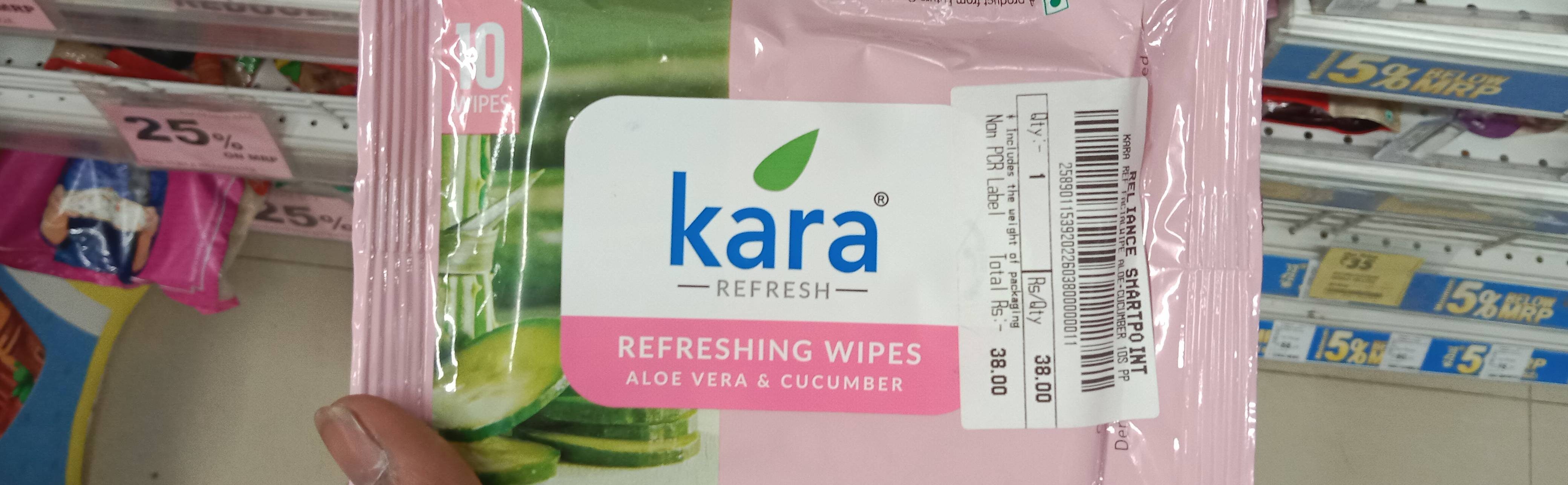 Kara Aloe vera & Cucumber Wipes - Tuote - en