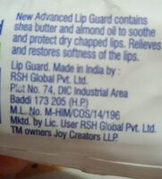 lip guard - Inhaltsstoffe - en