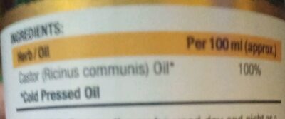 Castor Oil - Ingredients