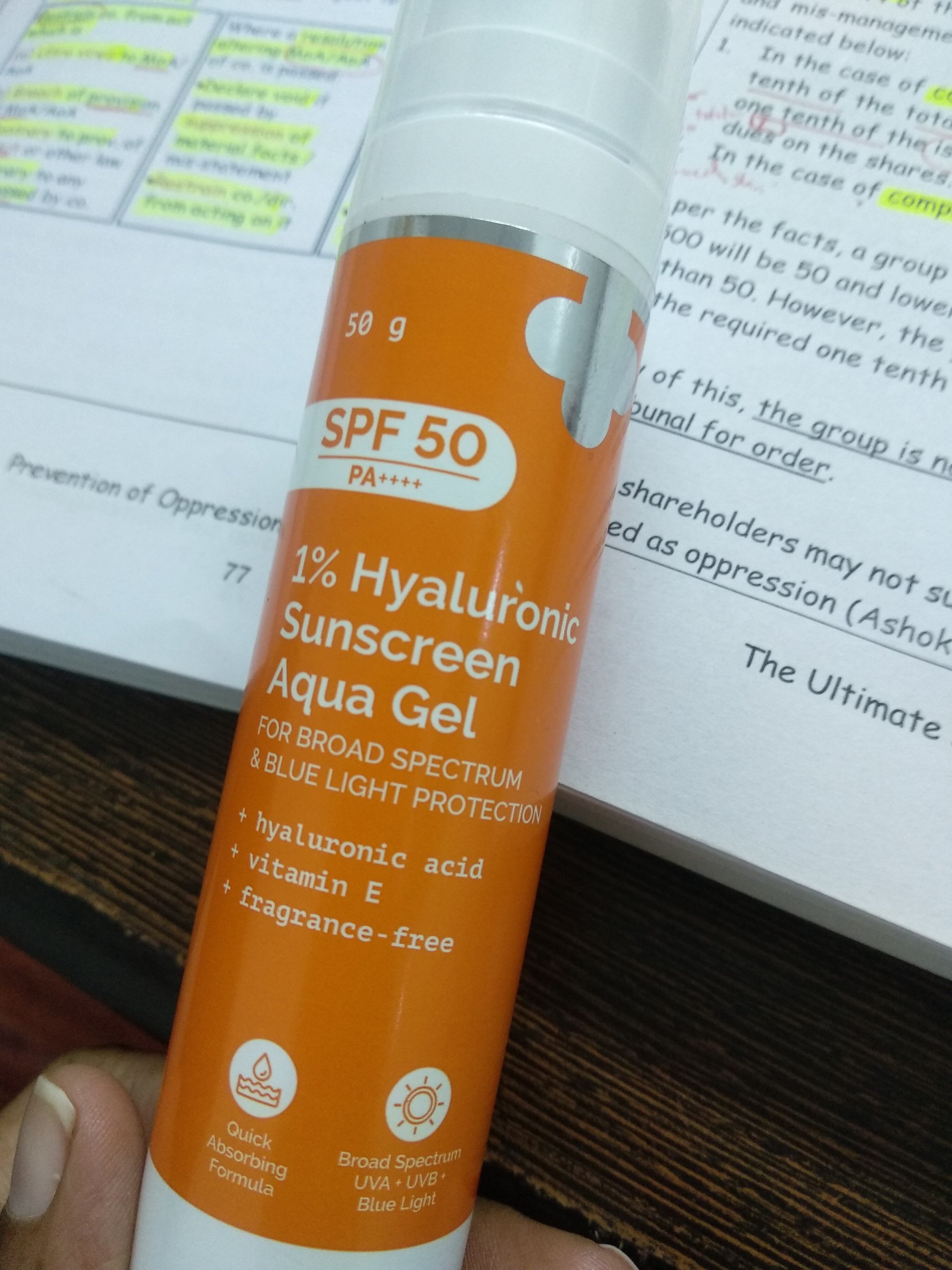 derma aqua gel sunscreen - Produit - en