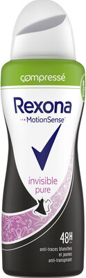 Rexona Déodorant Femme Spray Anti-Transpirant Compressé Invisible Pure 100ml - Product - fr