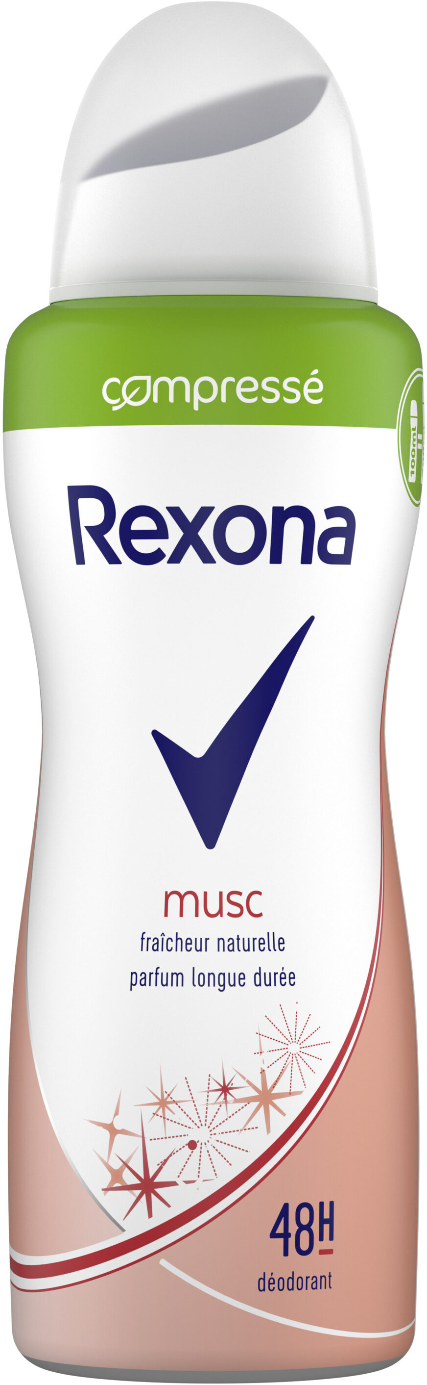 Rexona Déodorant Femme Spray Antibactérien Musc Compressé 100ml - Product - fr