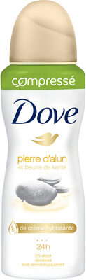 DOVE Déodorant Femme Spray Compressé Pierre d'Alun et Beurre de Karité 100ml - Produit - fr