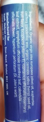 Organic help speed oil lip balm - Ingredients